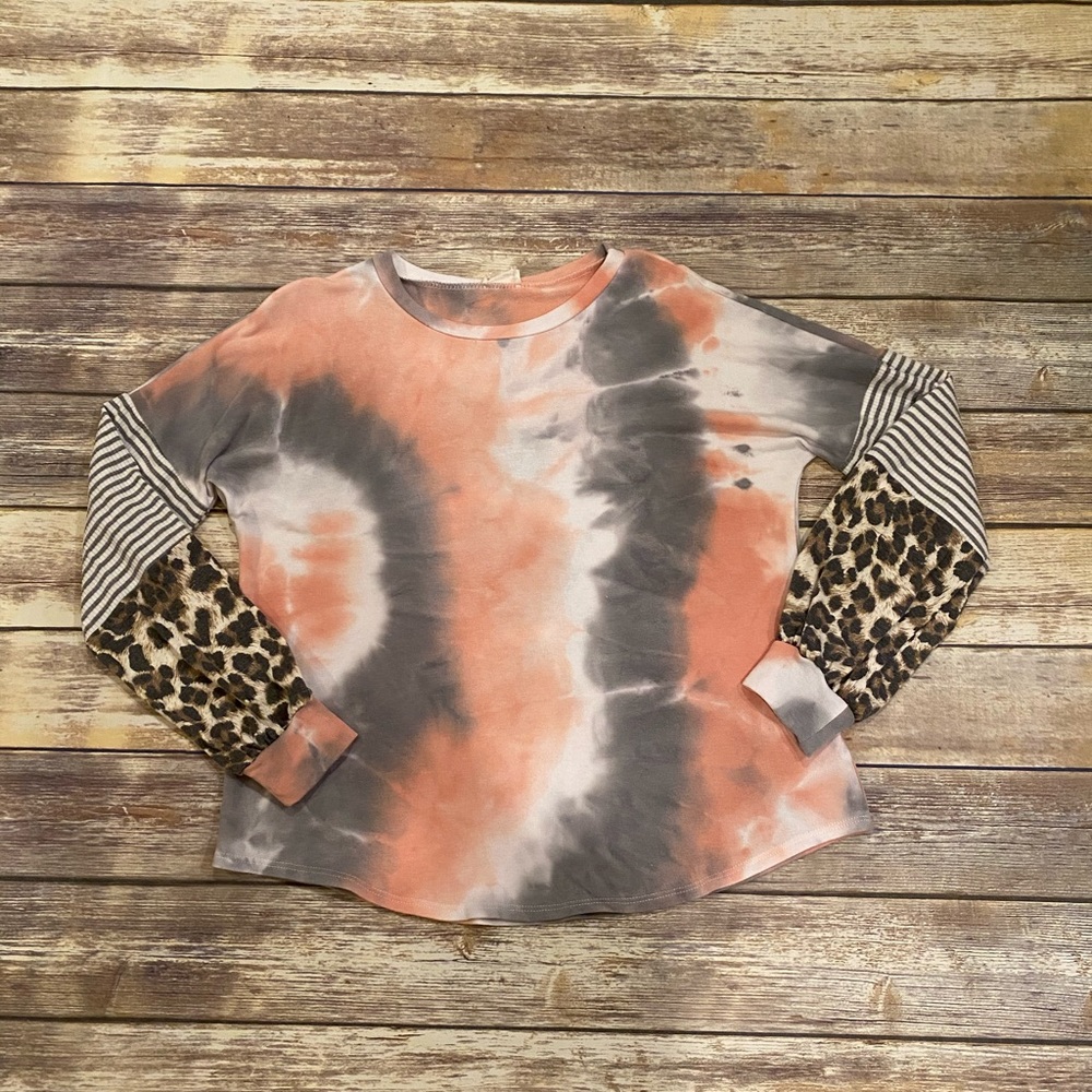 COPY - Tye dye leopard sweater